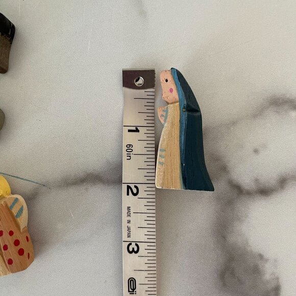 Vintage Pier One Hand-Painted Wooden Nativity Set 16 Set - Picture 5 of 6